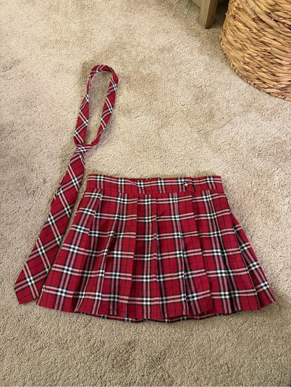School Girl Halloween costume skirt and tie